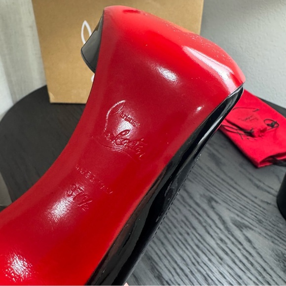 Christian Louboutin Iriza 100 Patent Black 37.5 - Picture 7 of 9